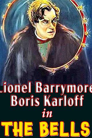Lionel Barrymore and Boris Karloff in "The Bells" poster