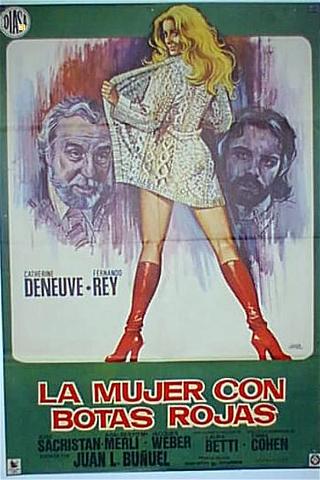 La mujer con botas rojas poster