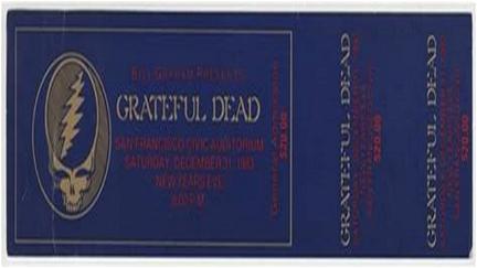Grateful Dead: Ticket to New Year's Eve Concert poster