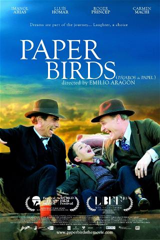 Pájaros de papel poster