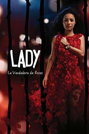 Lady, the seller of roses poster