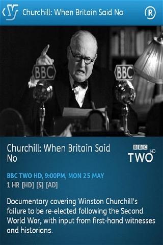 Churchill: When Britain Said No poster