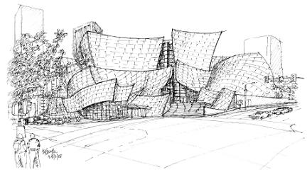 Sketches of Frank Gehry poster