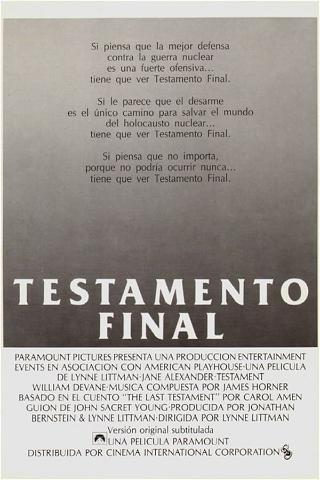 Testamento final poster